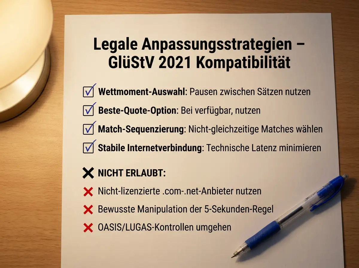 Legale Anpassungsstrategien für Tischtennis Live-Kombiwetten unter der GlüStV-2021-5-Sekunden-Pflichtpause