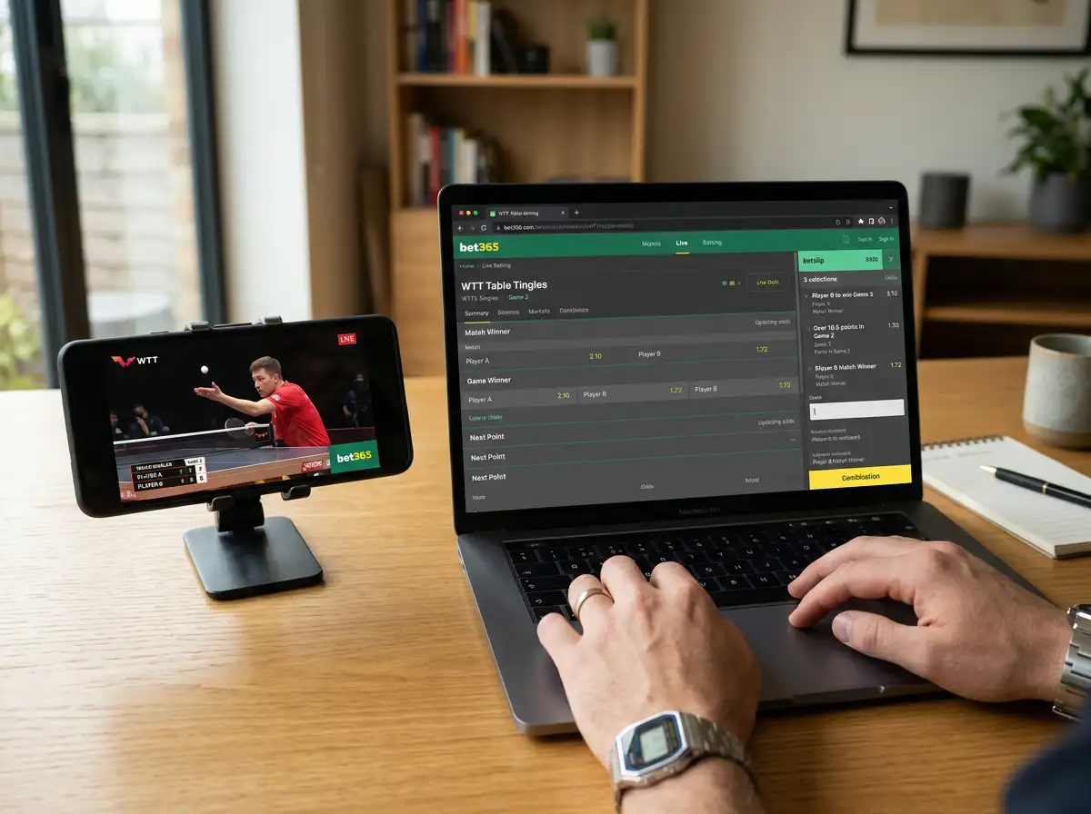 bet365 Live-Stream Tischtennis: Parallele Nutzung von Stream und Wettoberfläche für informierte Kombi-Entscheidungen
