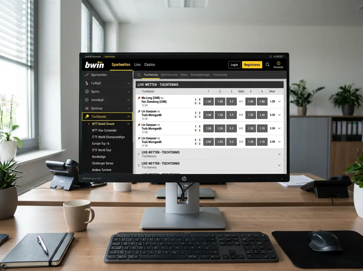 bwin Anbieter-Profil für Tischtennis Kombiwetten: Marktposition, GGL-Lizenz und Produktübersicht