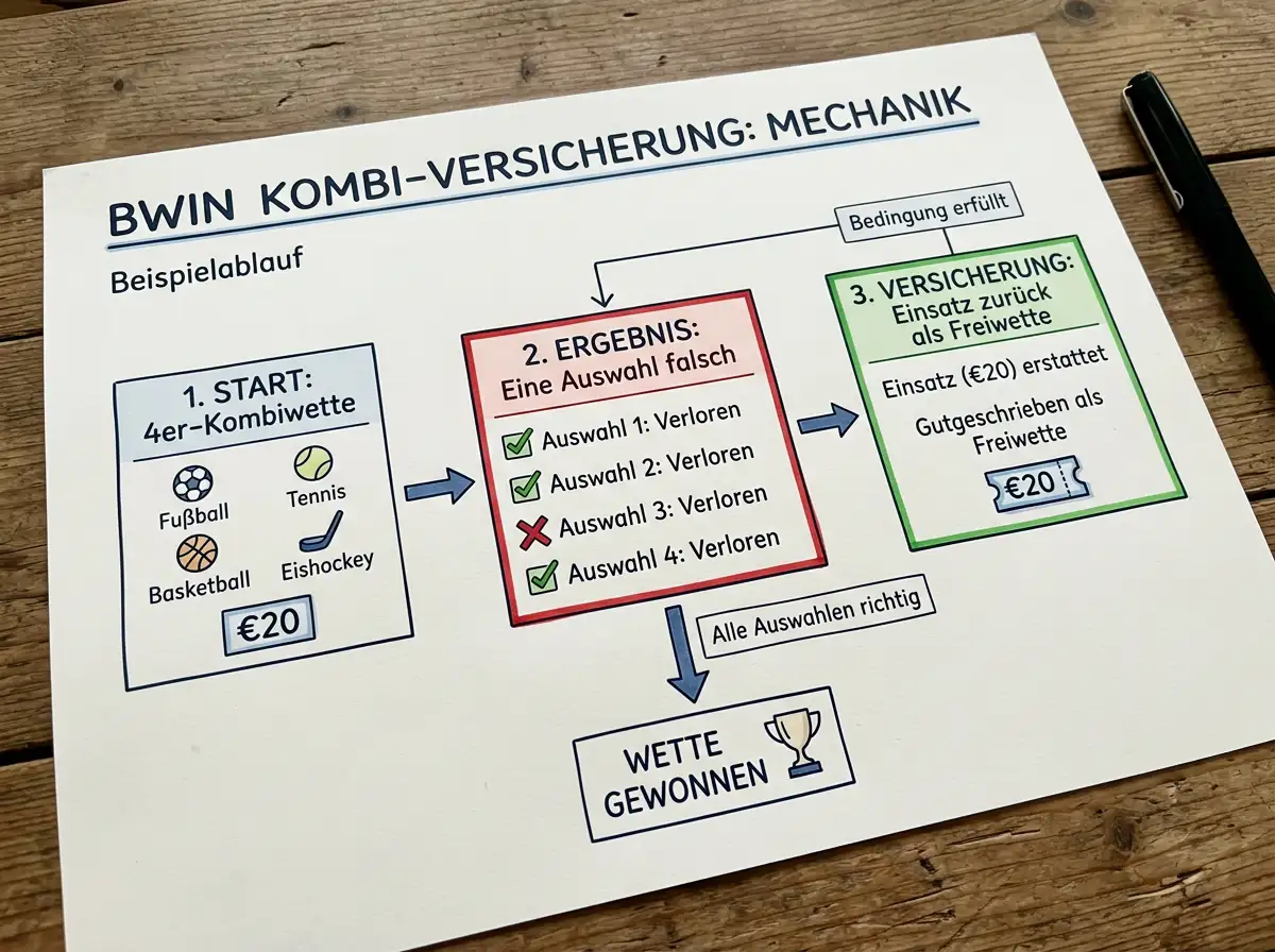 bwin Kombiwetten-Versicherung Tischtennis: Funktion und Bedingungen des Cashback-Features bei mehrspieligen Kombis