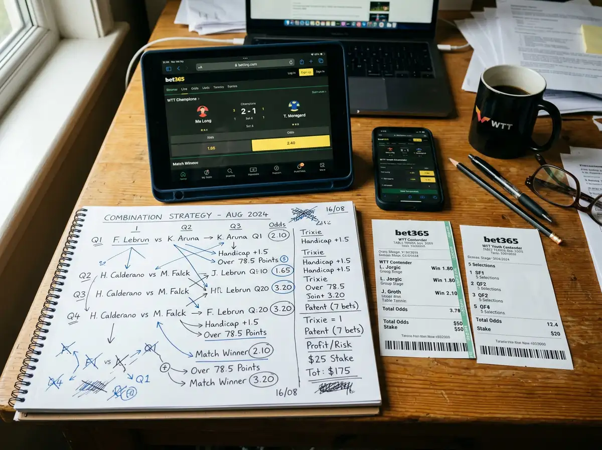 Optimale Kombiwetten-Kombinationen bei Tischtennis Weltmeisterschaft und WTT Grand Smash