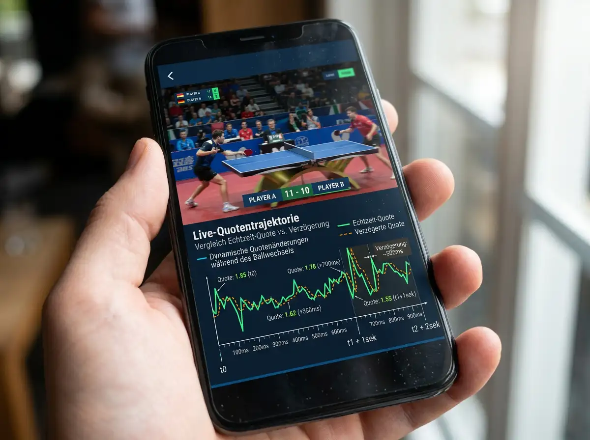Tischtennis Live-Quoten-Update-Geschwindigkeit im App-Vergleich: Millisekunden entscheiden bei Kombiwetten-Erfassung
