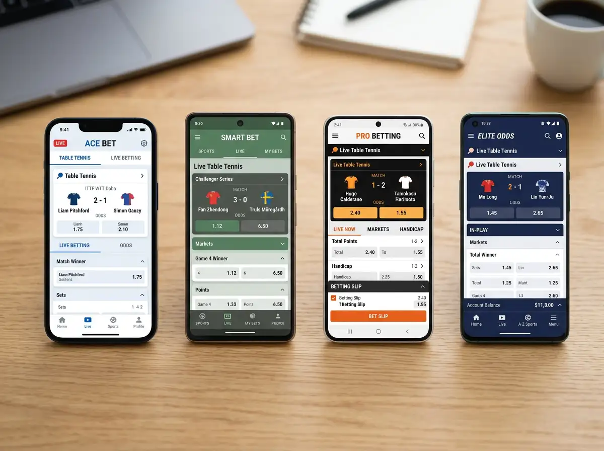 Top Tischtennis Wetten Apps: GGL-lizenzierte Anbieter bet365, bwin, NEO.bet und Winamax im Überblick