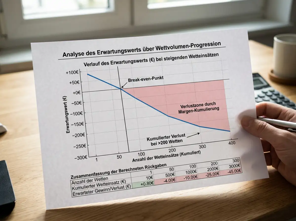 Langfristiger Erwartungswert bei Tischtennis Kombiwetten: Mathematik der Buchmachermarge