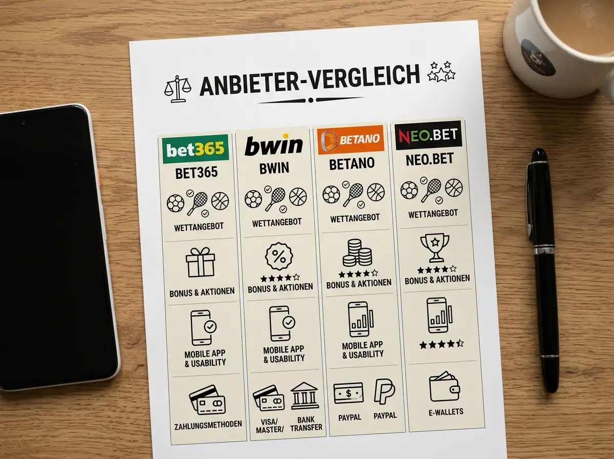 Bonus-Struktur der wichtigsten GGL-lizenzierten Tischtennis Wettanbieter im Vergleich