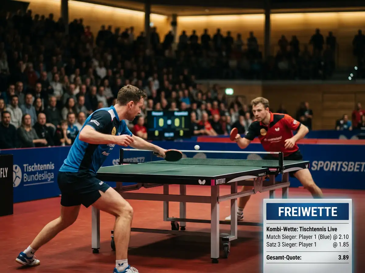 Freiwette optimal in eine Tischtennis Kombiwette einsetzen mit Beispielrechnung